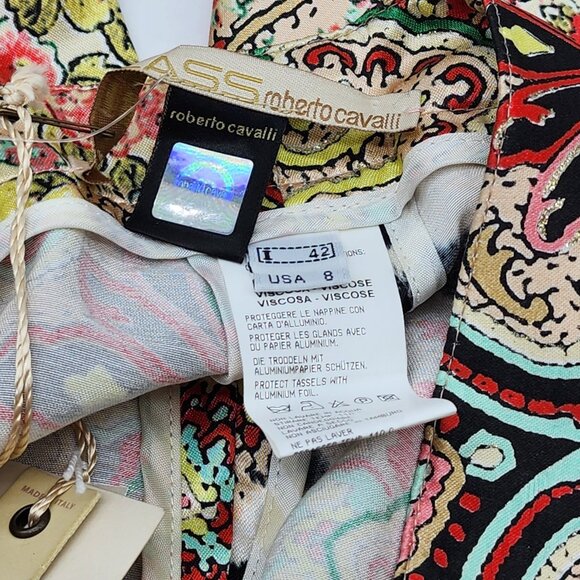 Roberto Cavalli Floral and Zebra Print Capris - Picture 3 of 4